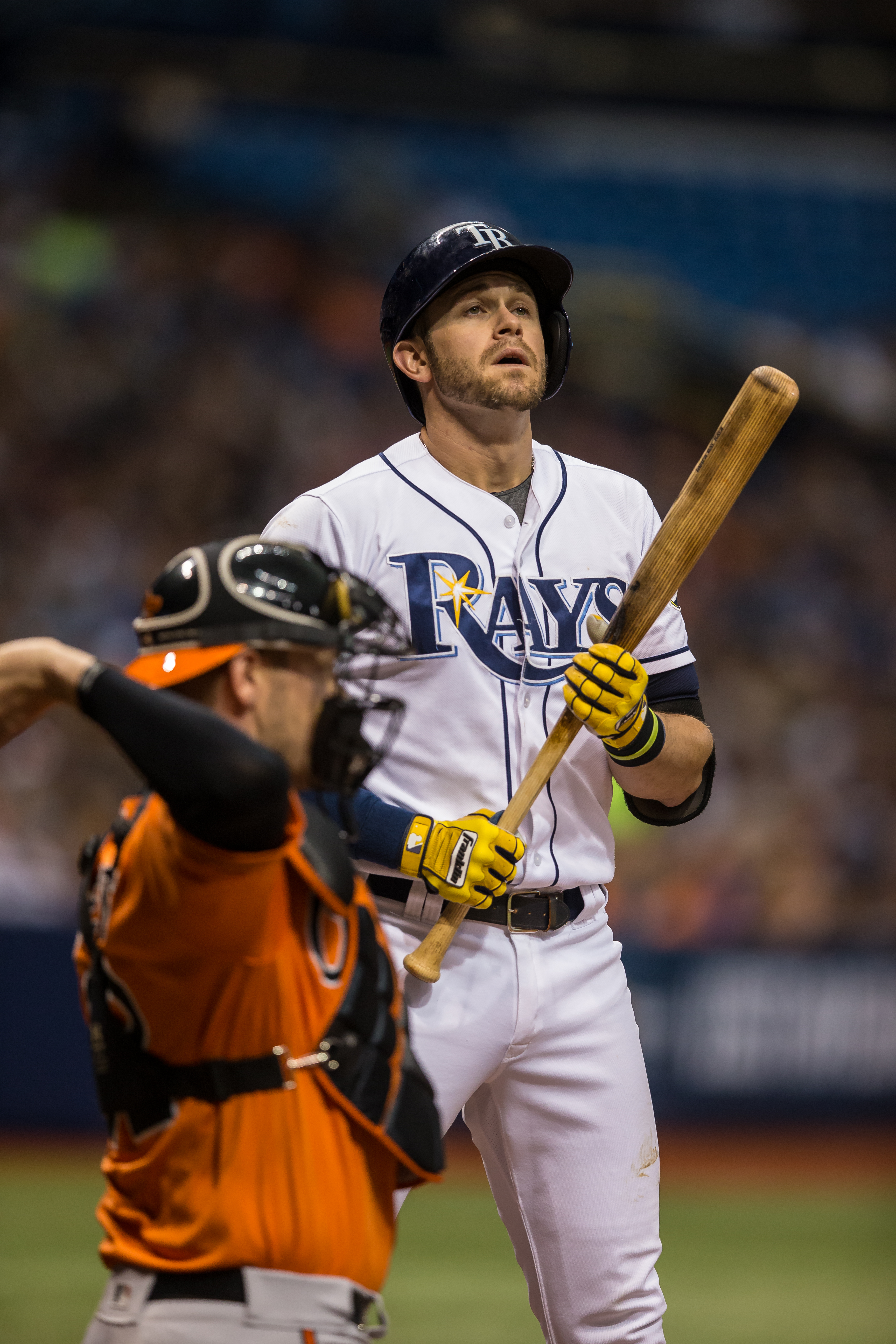Longoria had two hits to help the Rays' victory./TRAVIS PENDERGRASS