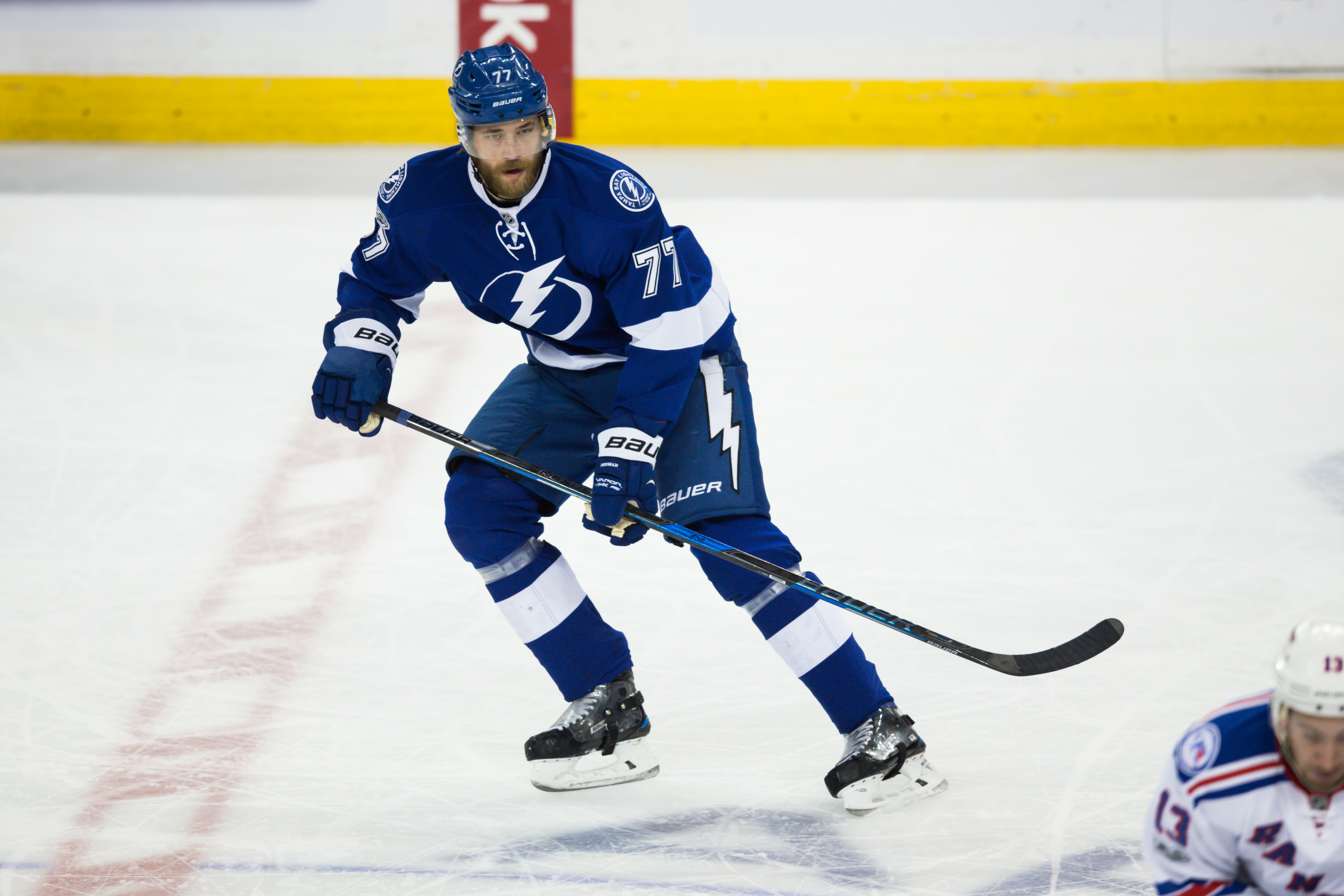Hedman tied the game late, but Lightning lost./TRAVIS PENDERGRASS