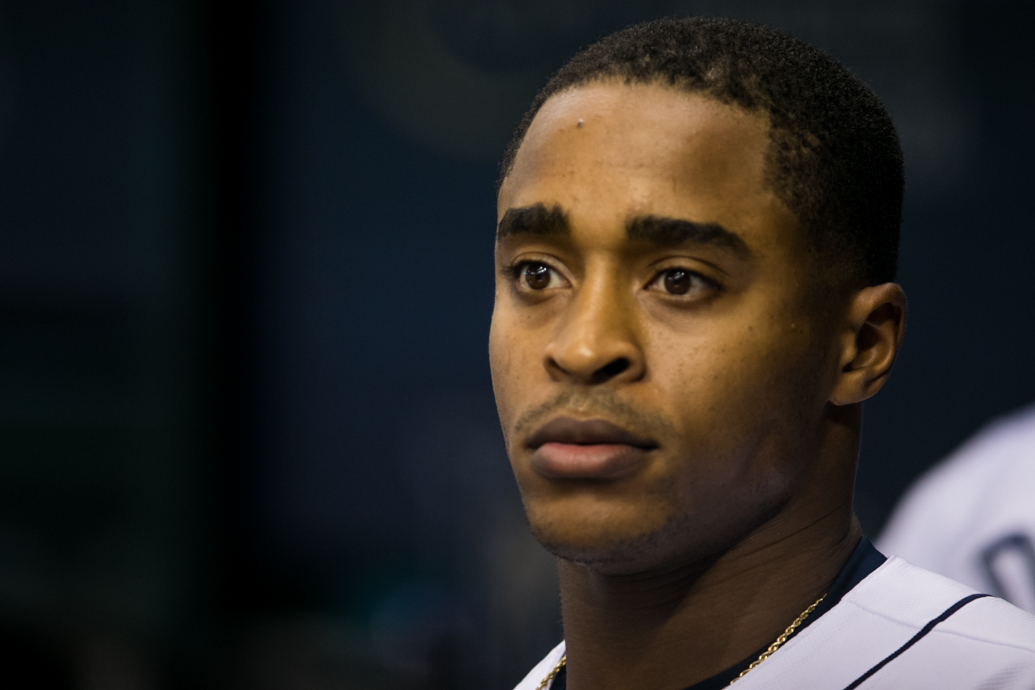 Mallex Smith overwhelmed by another Rays' loss./CARMEN MANDATO