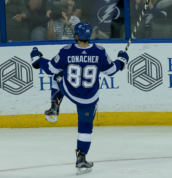 Conacher has two goals in two games./JEFFREY S. KING