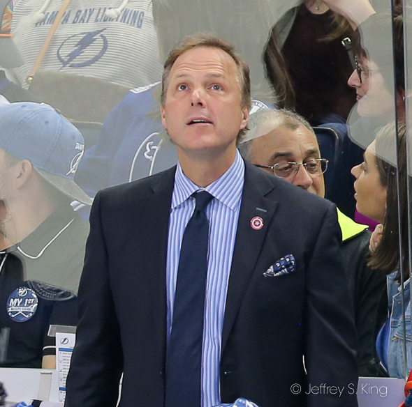 Coach Jon Cooper keeping a watch on the clock (1 of 1)