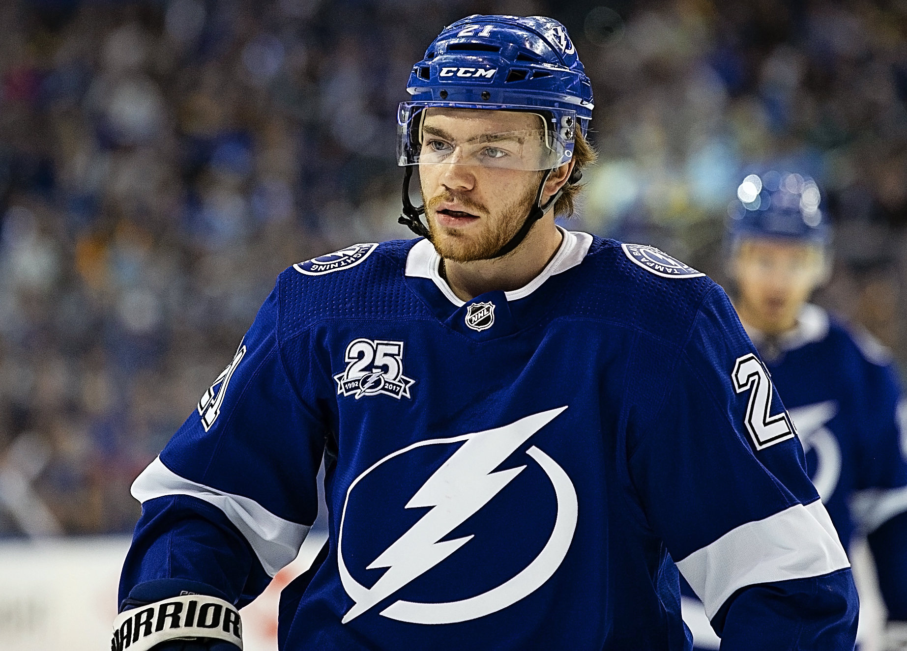 Brayden Point bounced back with a goal and three assists./CARMEN MANDATO