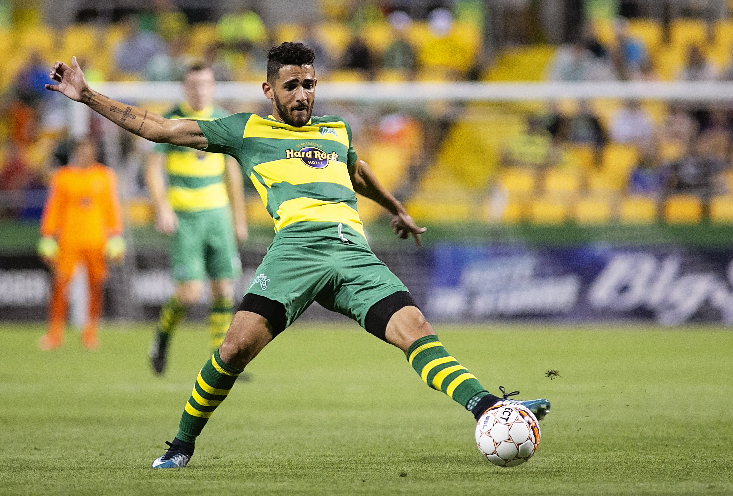 Fernandes scored two goals to lead the Rowdies./CARMEN MANDATO